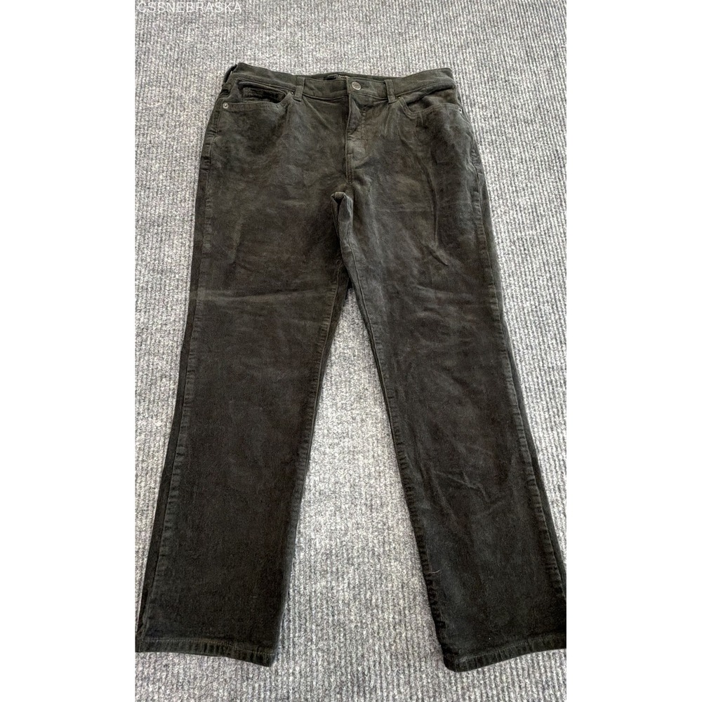Banana Republic Women's Olive Green High-Rise Slim Corduroy Pants Sz 10